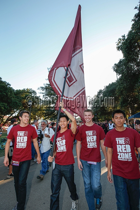 2013Stanford-Wash-025.JPG - Oct. 5, 2013; Stanford, CA, USA; Stanford Cardinal band  leads a pep rally prior to game against the Washington Huskies at  Stanford Stadium. Stanford defeated Washington 31-28.